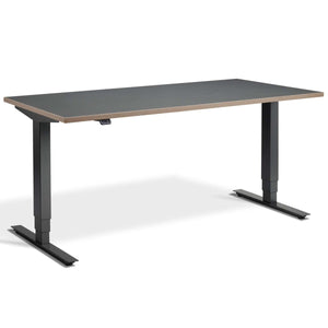 Masta Electrically Height Adjustable Desk - Anthracite Frame Graphite Ply Edge Top