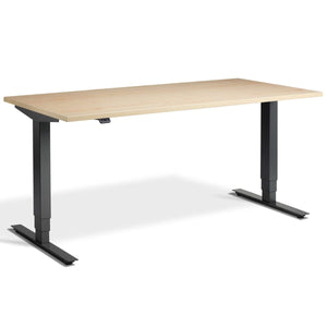 Masta Electrically Height Adjustable Desk - Anthracite Frame Maple Top
