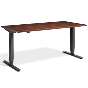 Masta Electrically Height Adjustable Desk - Anthracite Frame Natural Dijon Walnut Top