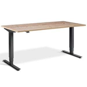 Masta Electrically Height Adjustable Desk - Anthracite Frame Timber Top