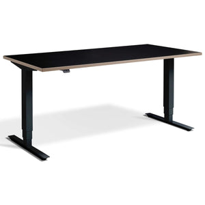 Masta Electrically Height Adjustable Desk - Black Frame Black Ply Edge Top