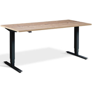 Masta Electrically Height Adjustable Desk - Black Frame Timber Top