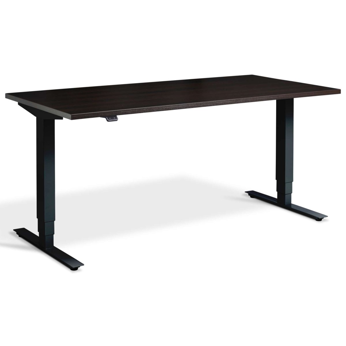 Masta Electrically Height Adjustable Desk - Black Frame Wenge Top
