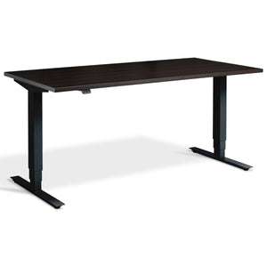 Masta Electrically Height Adjustable Desk - Black Frame Wenge Top