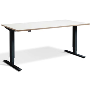 Masta Electrically Height Adjustable Desk - Black Frame White Ply Edge Top 