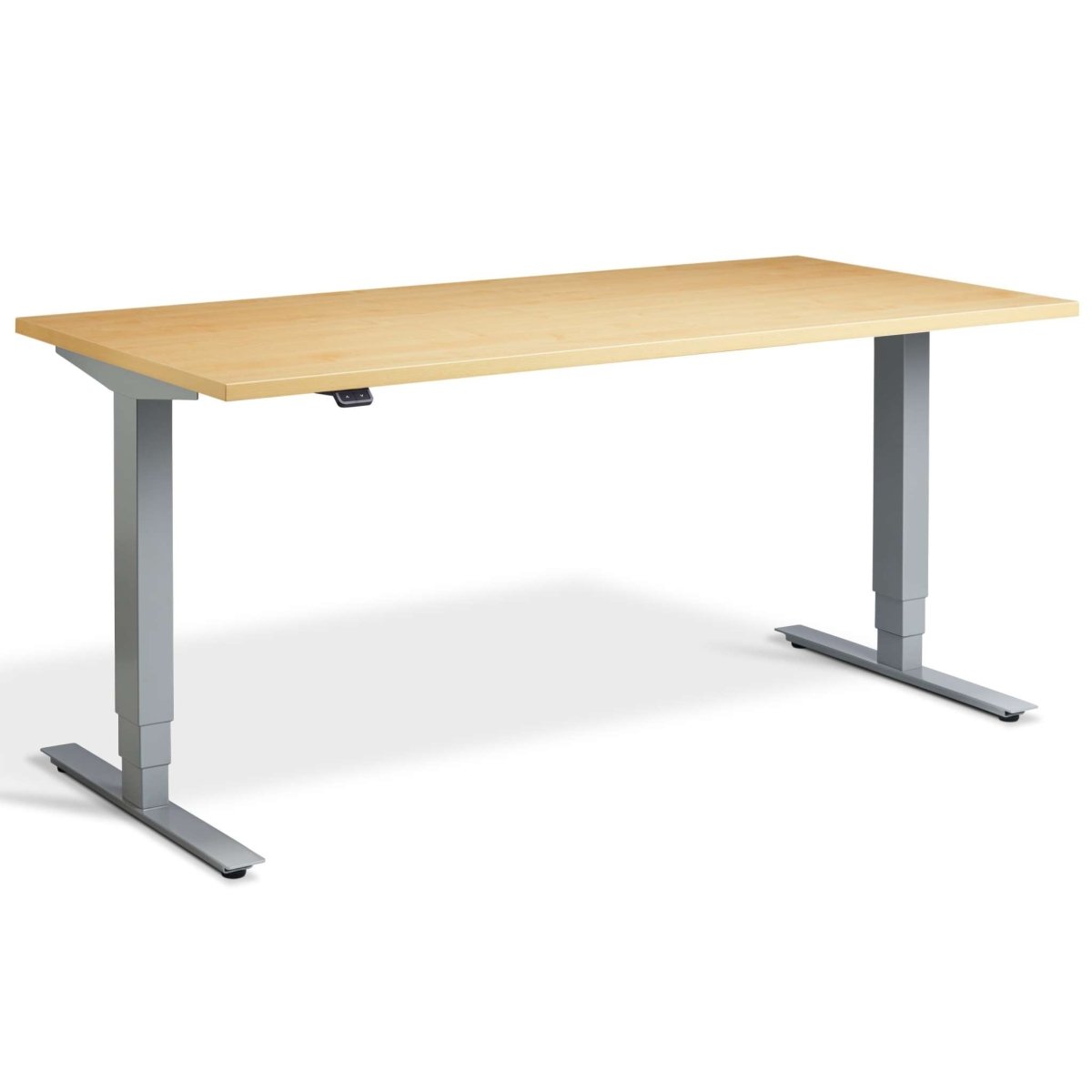 Masta Electrically Height Adjustable Desk - Silver Frame Oak Top
