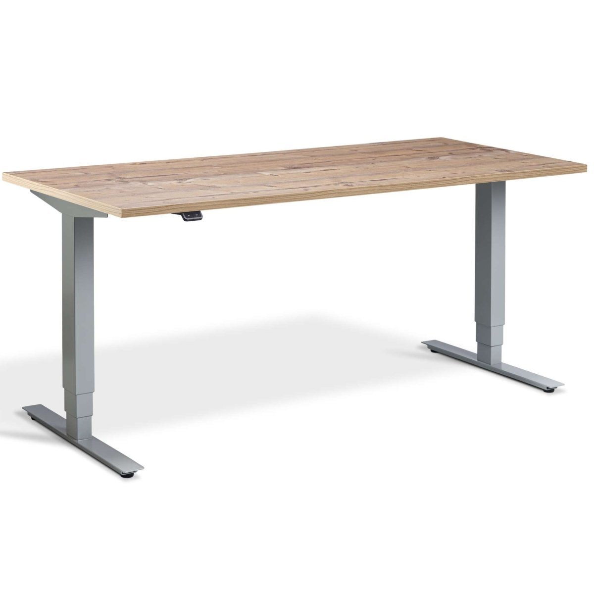 Masta Electrically Height Adjustable Desk - Silver Frame Timber Top