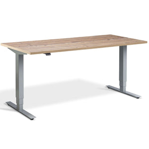 Masta Electrically Height Adjustable Desk - Silver Frame Timber Top