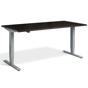 Masta Electrically Height Adjustable Desk - Silver Frame Wenge Top