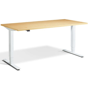 Masta Electrically Height Adjustable Desk - White Frame Oak Top