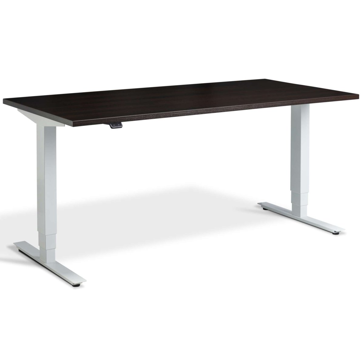 Masta Electrically Height Adjustable Desk - White Frame Wenge Top