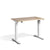 Pacto Standing Desk 100cm wide with Maple Desk Top and White Frame - front view