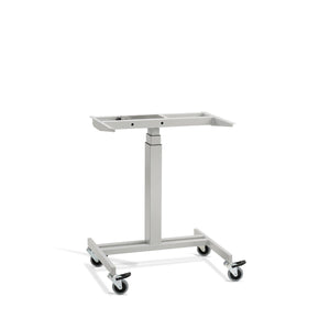 Single Leg Standing Desk Frame in Silver