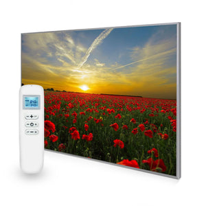 Infrared Picture Heater with Wifi Control 1200W - Setting Sun - Silver Frame