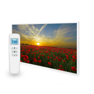 Infrared Picture Heater with Wifi Control 580W - Setting Sun - White Frame