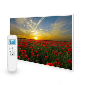 Infrared Picture Heater with Wifi Control 900W - Setting Sun - White Frame