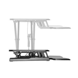 Sit Stand Desk Converter Closed Side View