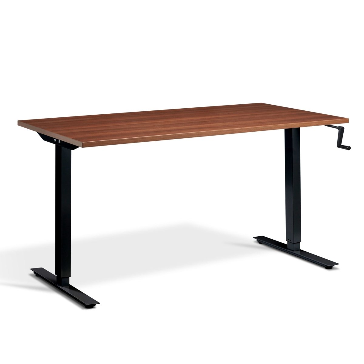 Adjustable desk deals wood top